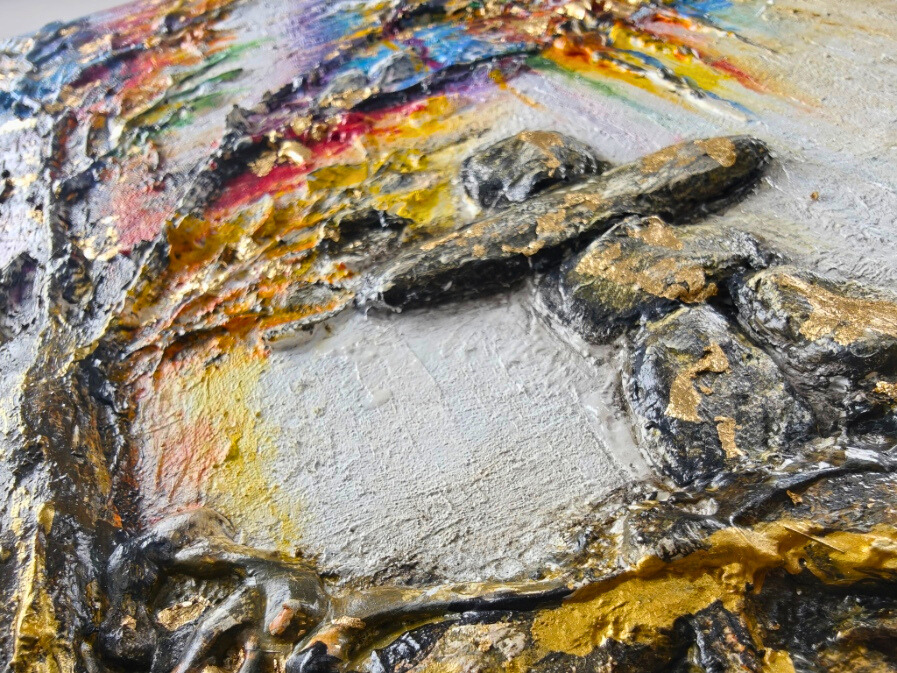 Rooted Kinship — original mixed media love and connection canvas by Rashmi Malhan