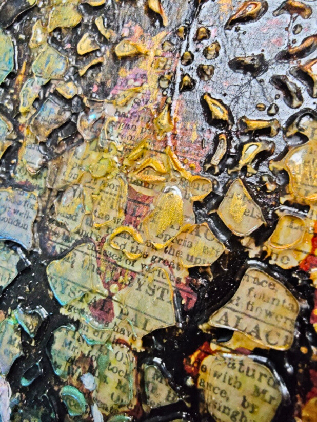 Fragmented — original mixed media contemporary canvas by Rashmi Malhan