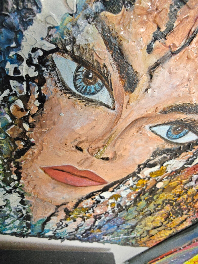 Fragmented — original mixed media contemporary canvas by Rashmi Malhan