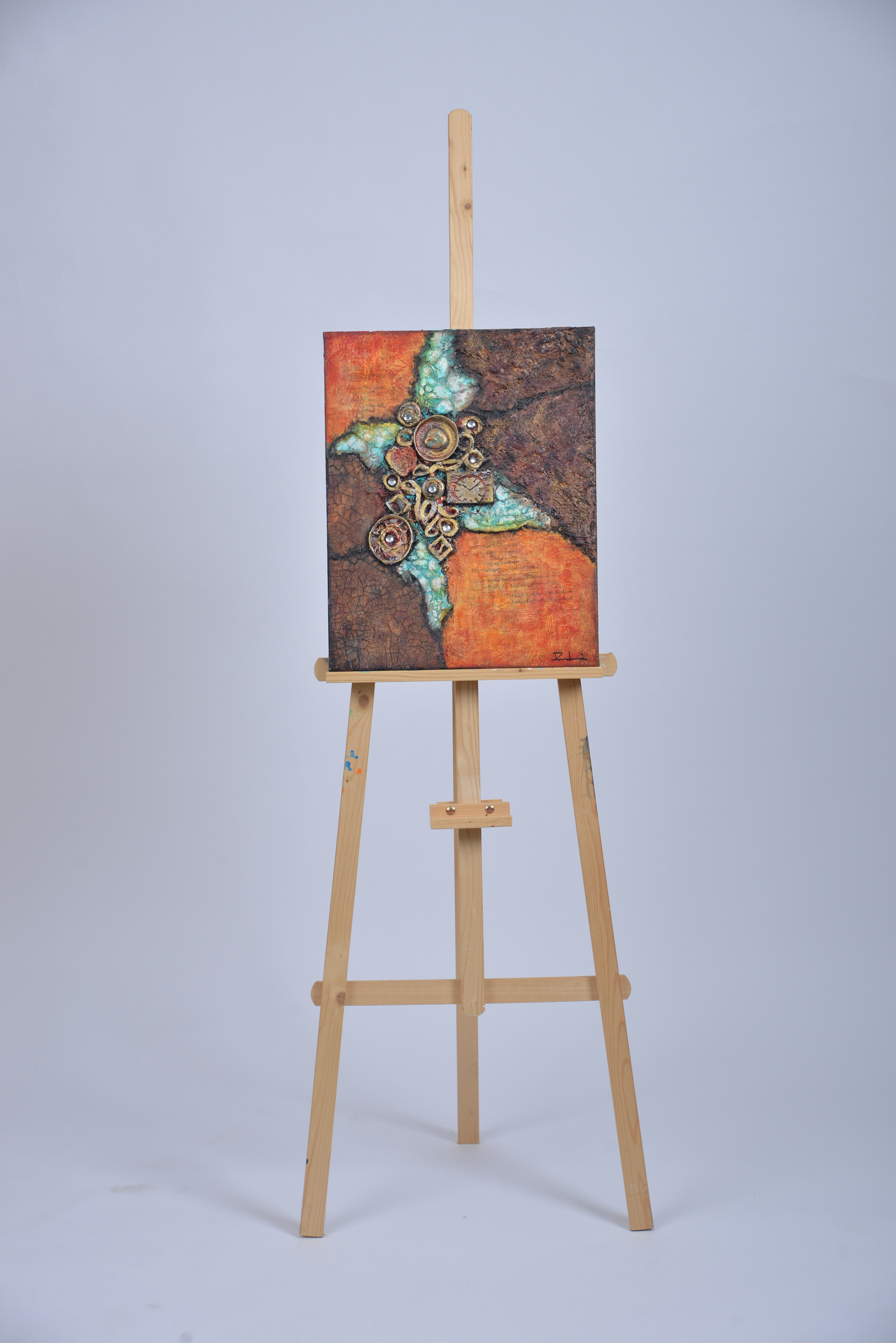 Treasures Beneath — original mixed media nature-inspired canvas by Rashmi Malhan