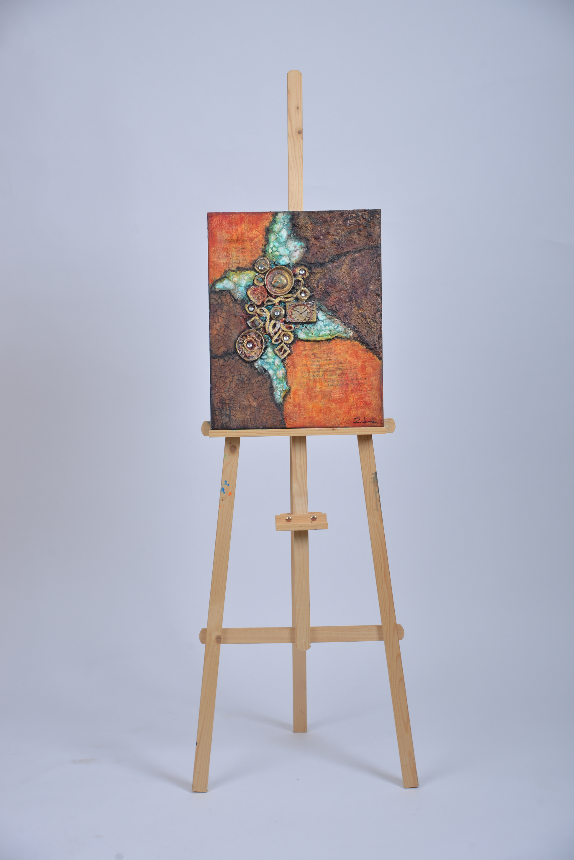 Treasures Beneath — original mixed media nature-inspired canvas by Rashmi Malhan