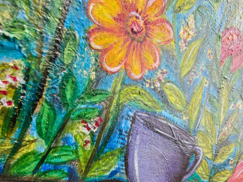 Summer Bliss — original mixed media nature-inspired canvas by Rashmi Malhan