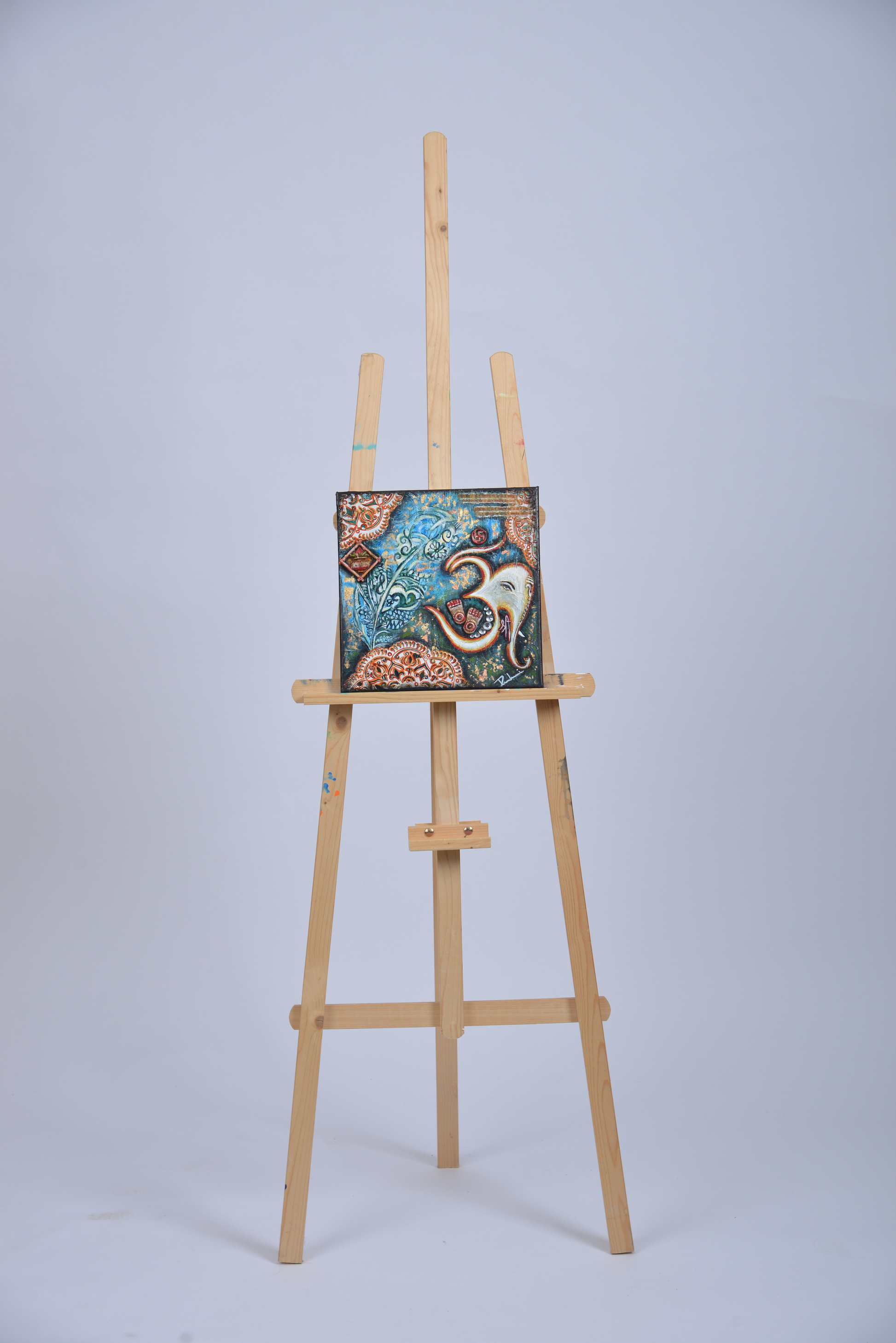 Om — original mixed media meditation canvas by Rashmi Malhan