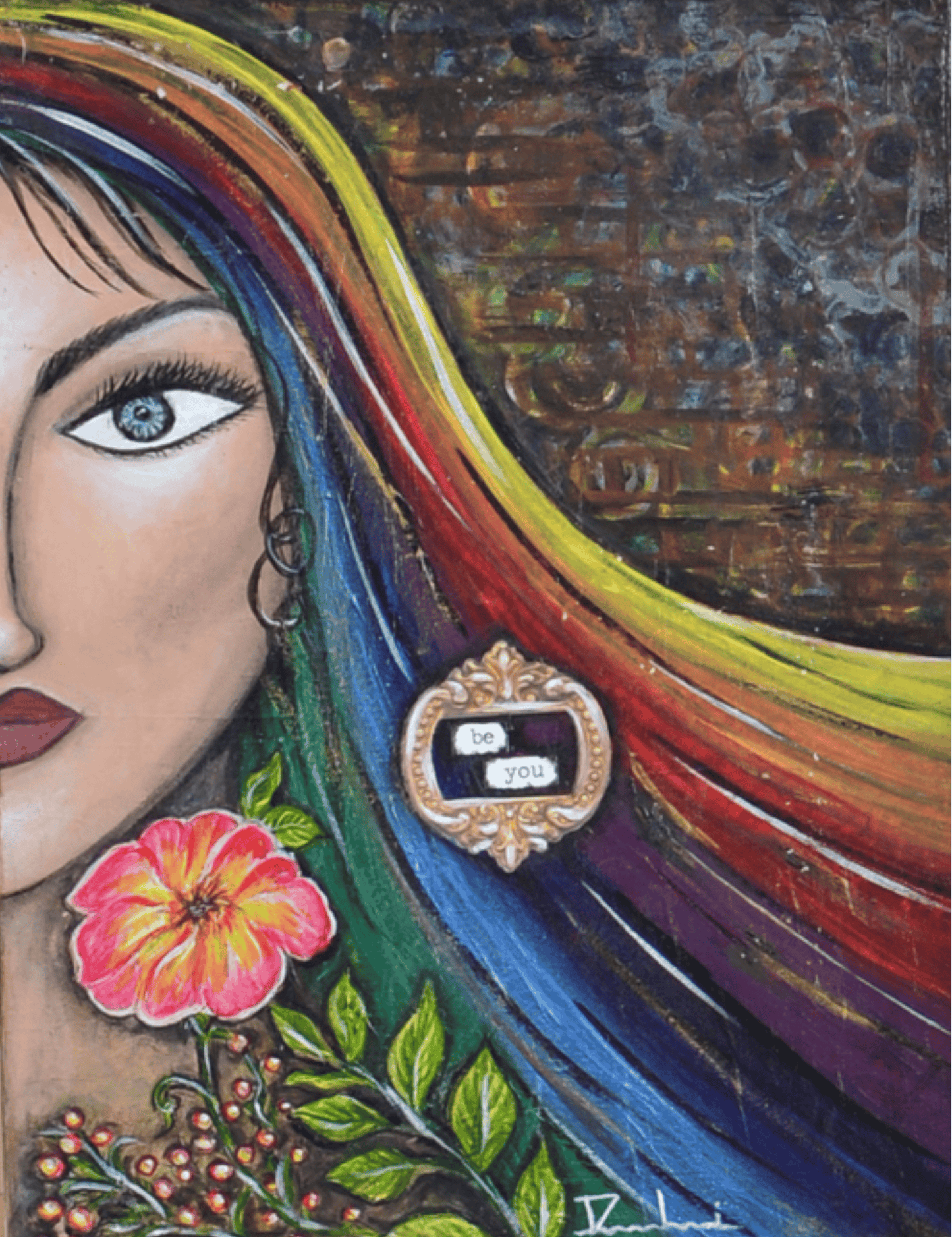 Luminance — original mixed media spiritual canvas by Rashmi Malhan