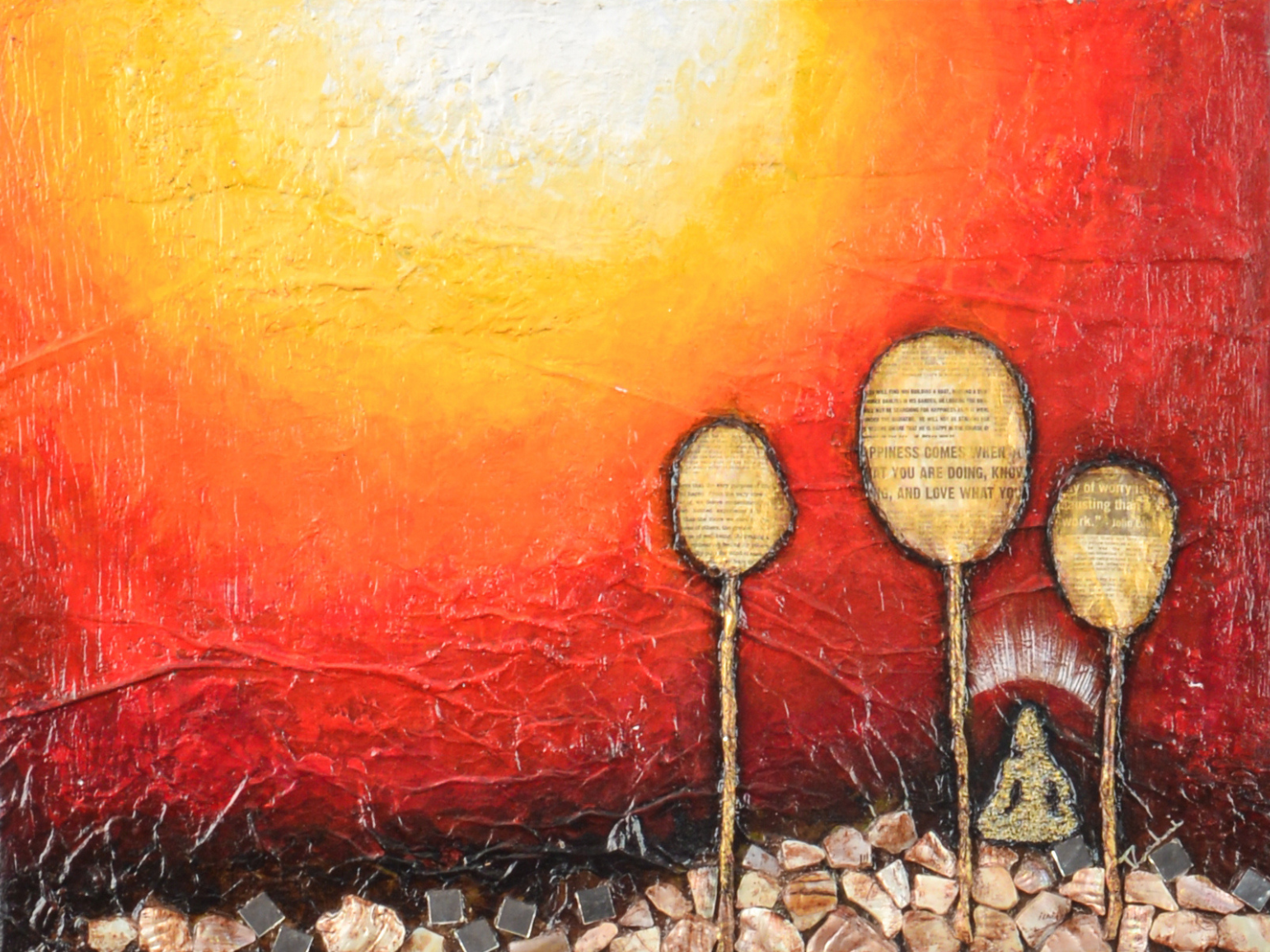 Wisdom — original mixed media spiritual canvas by Rashmi Malhan