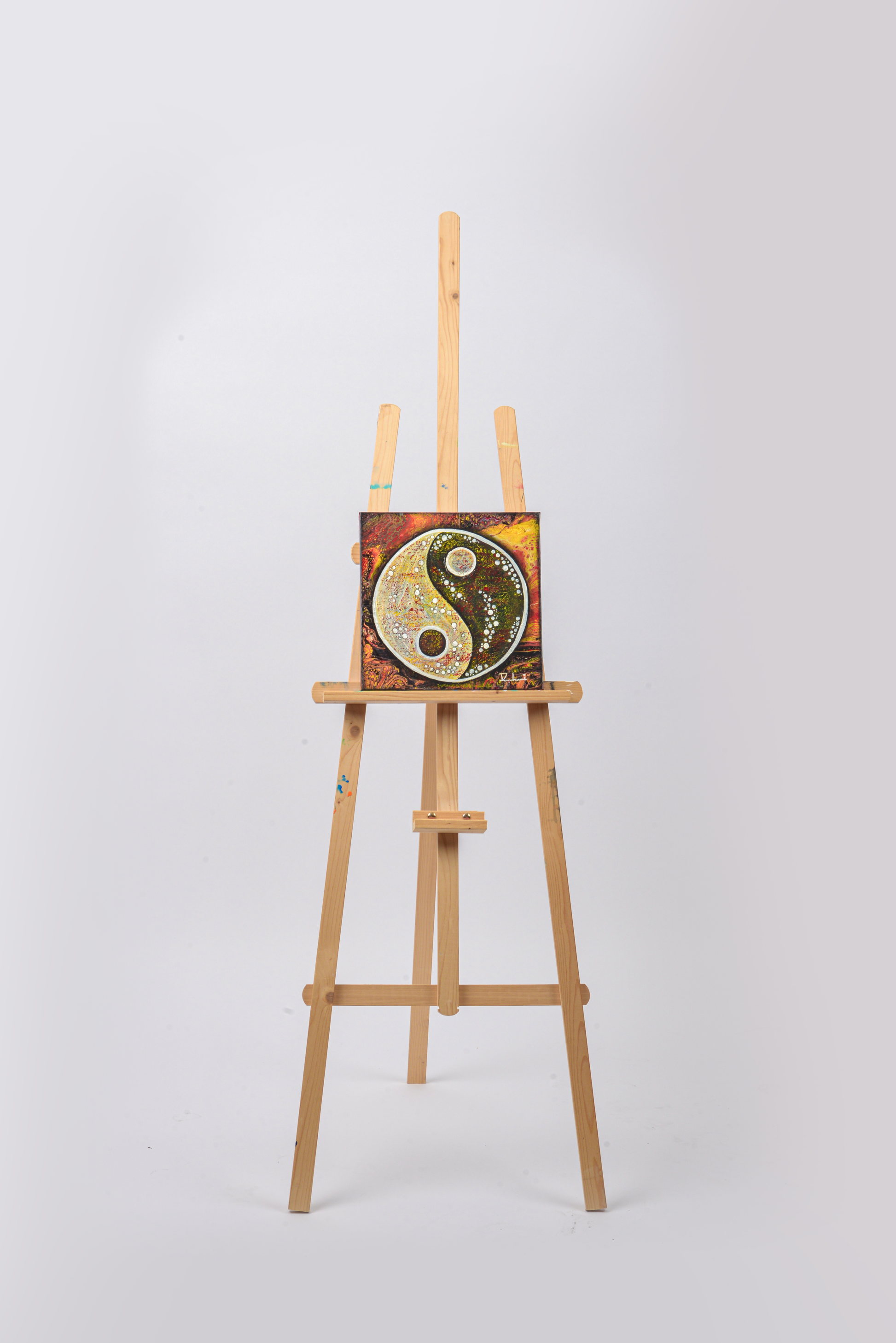 Yin & Yang — original mixed media spiritual canvas by Rashmi Malhan