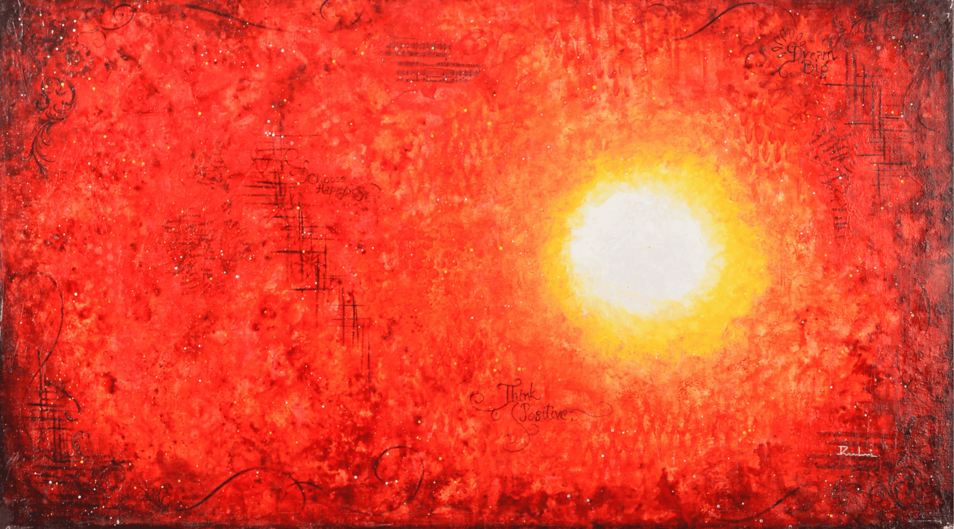 Radiance — original mixed media spiritual canvas by Rashmi Malhan