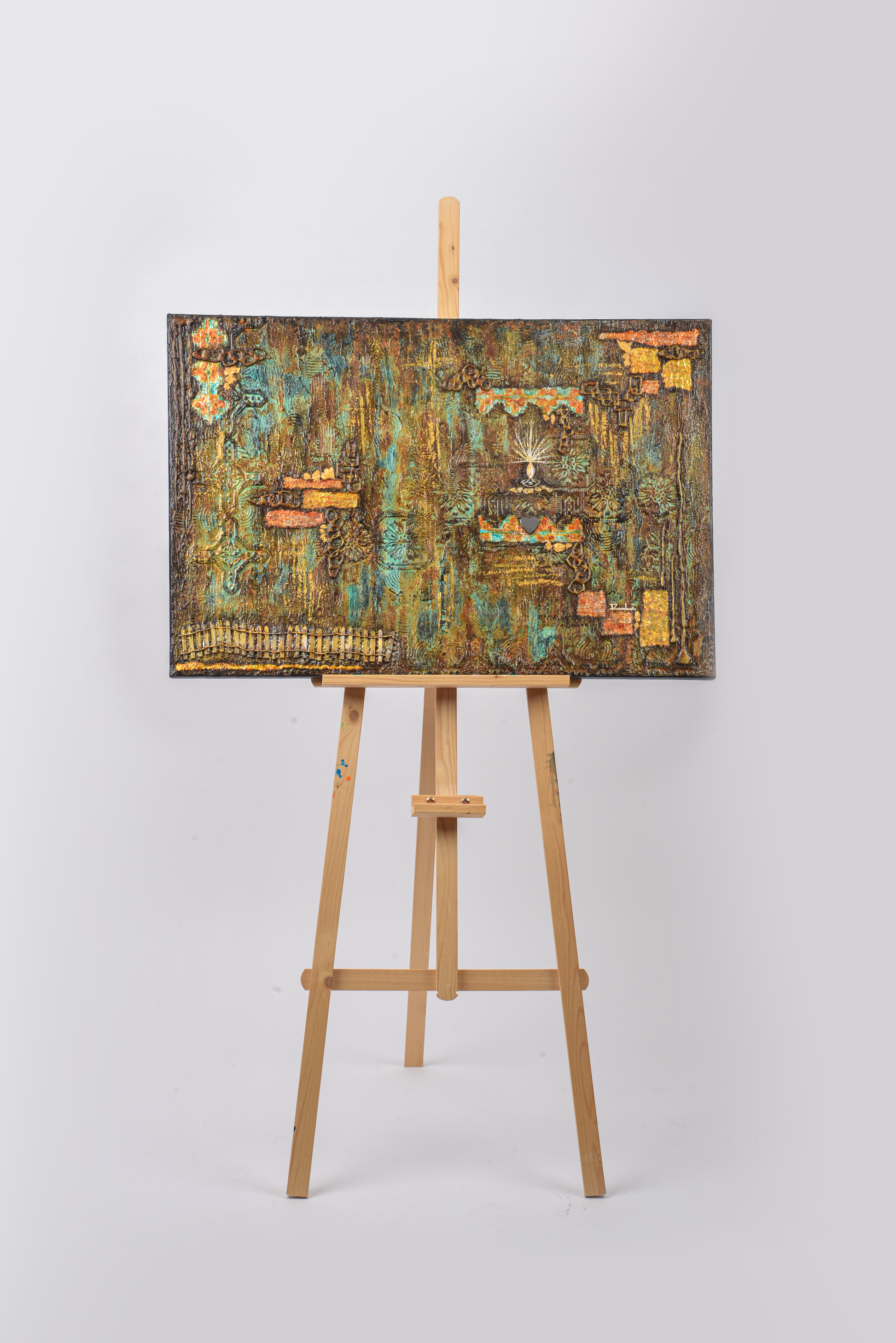 Traditions — original mixed media cultural canvas by Rashmi Malhan