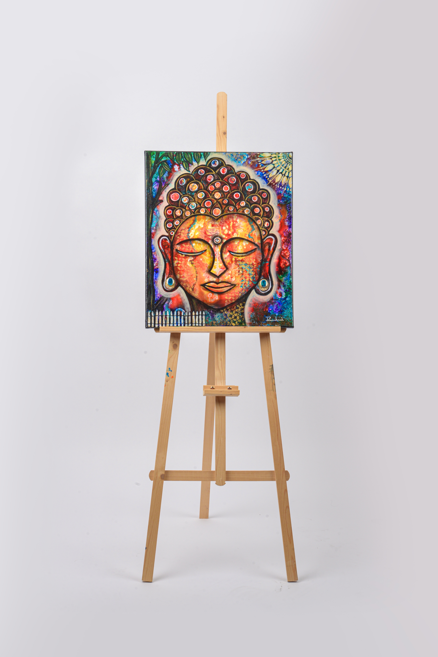 Stillness — original mixed media meditation canvas by Rashmi Malhan