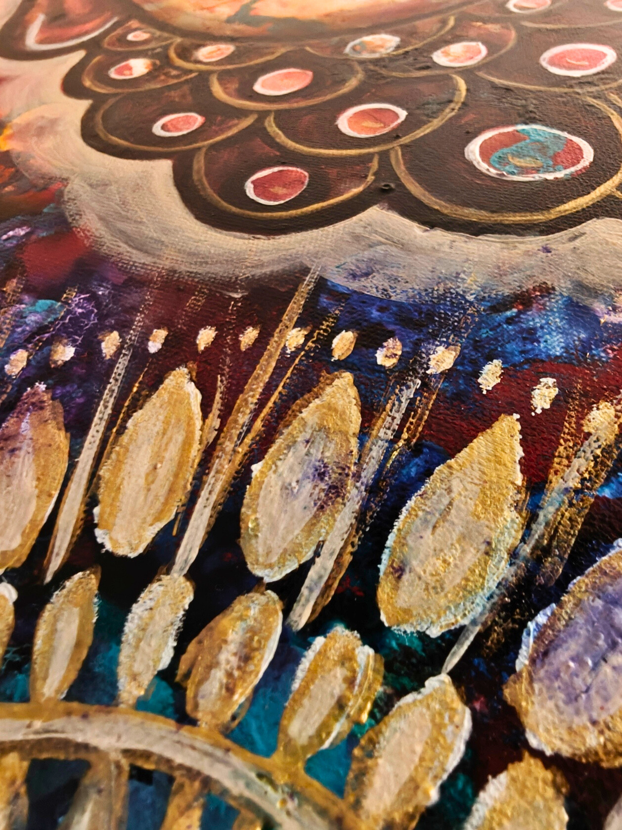 Stillness — original mixed media meditation canvas by Rashmi Malhan