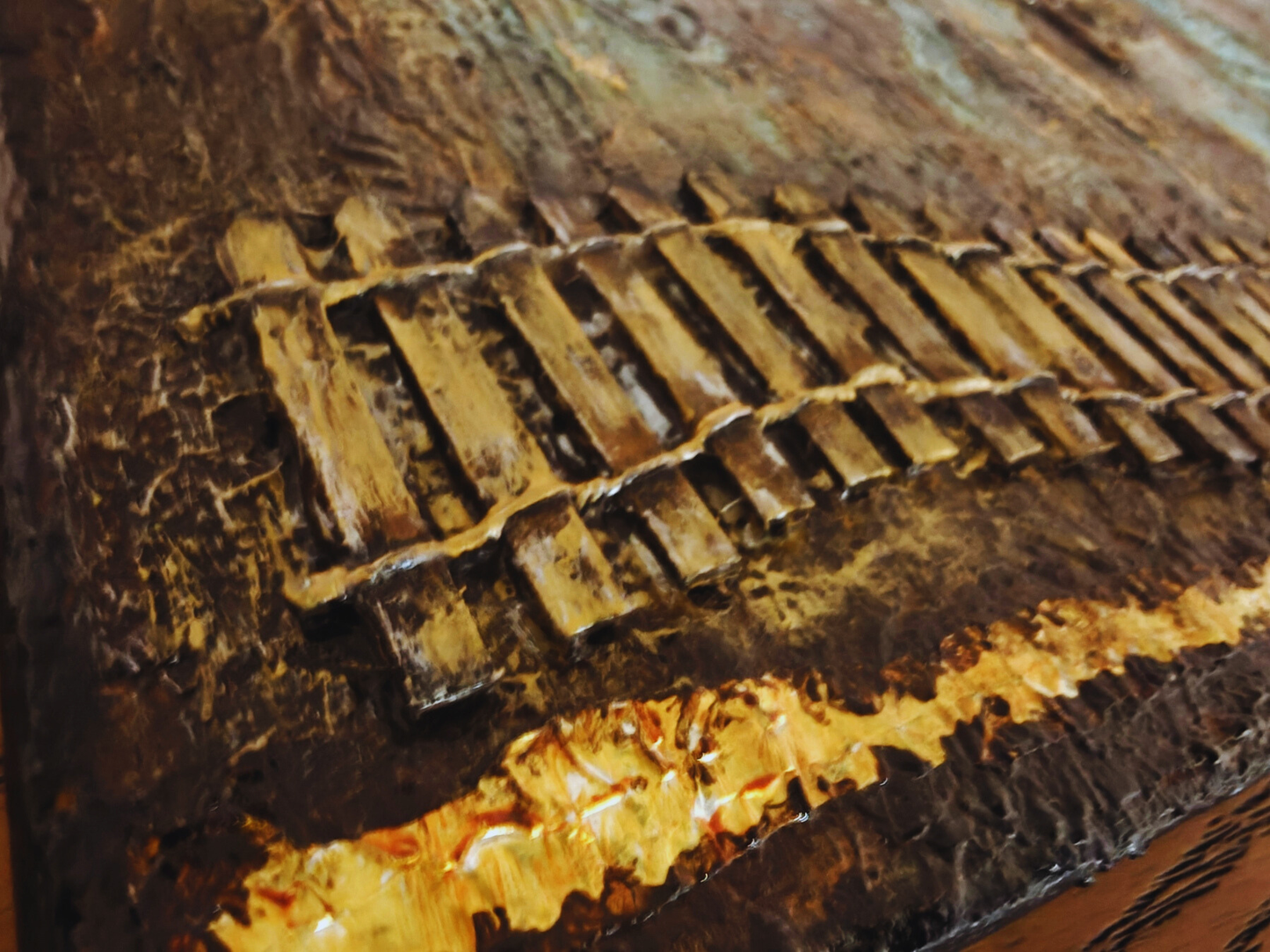 Traditions — original mixed media cultural canvas by Rashmi Malhan