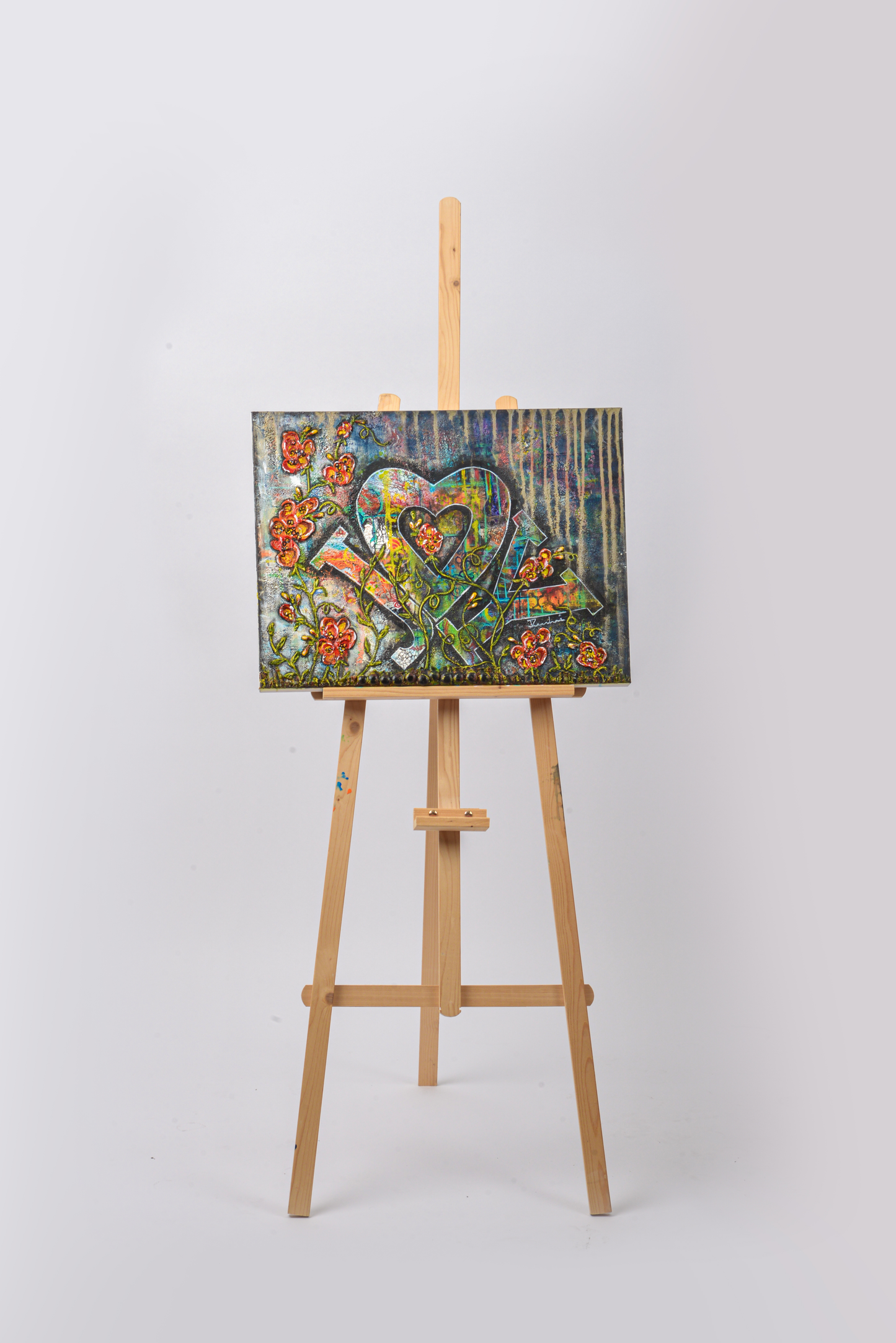 Joy — original mixed media meditation canvas by Rashmi Malhan