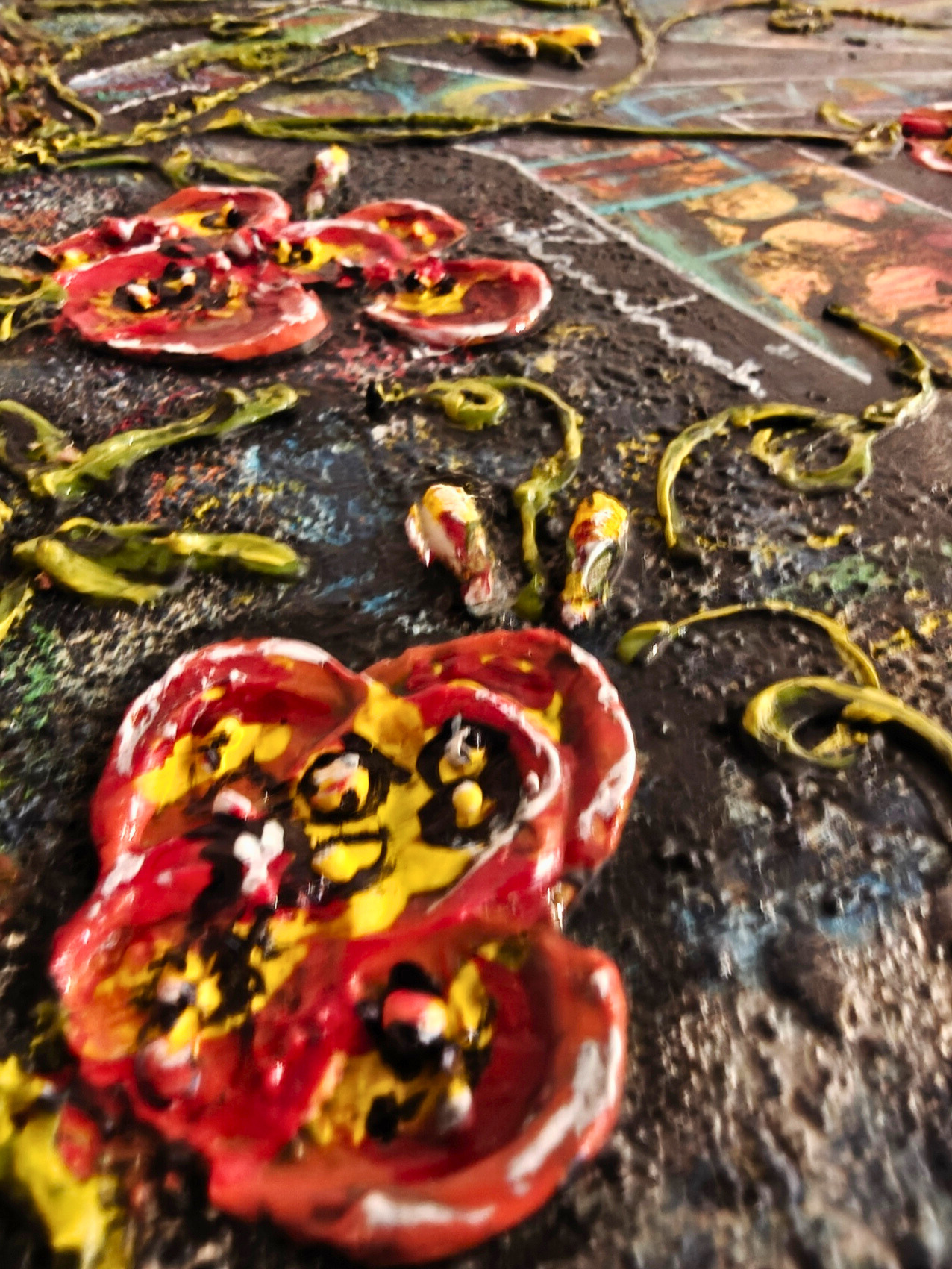 Joy — original mixed media meditation canvas by Rashmi Malhan