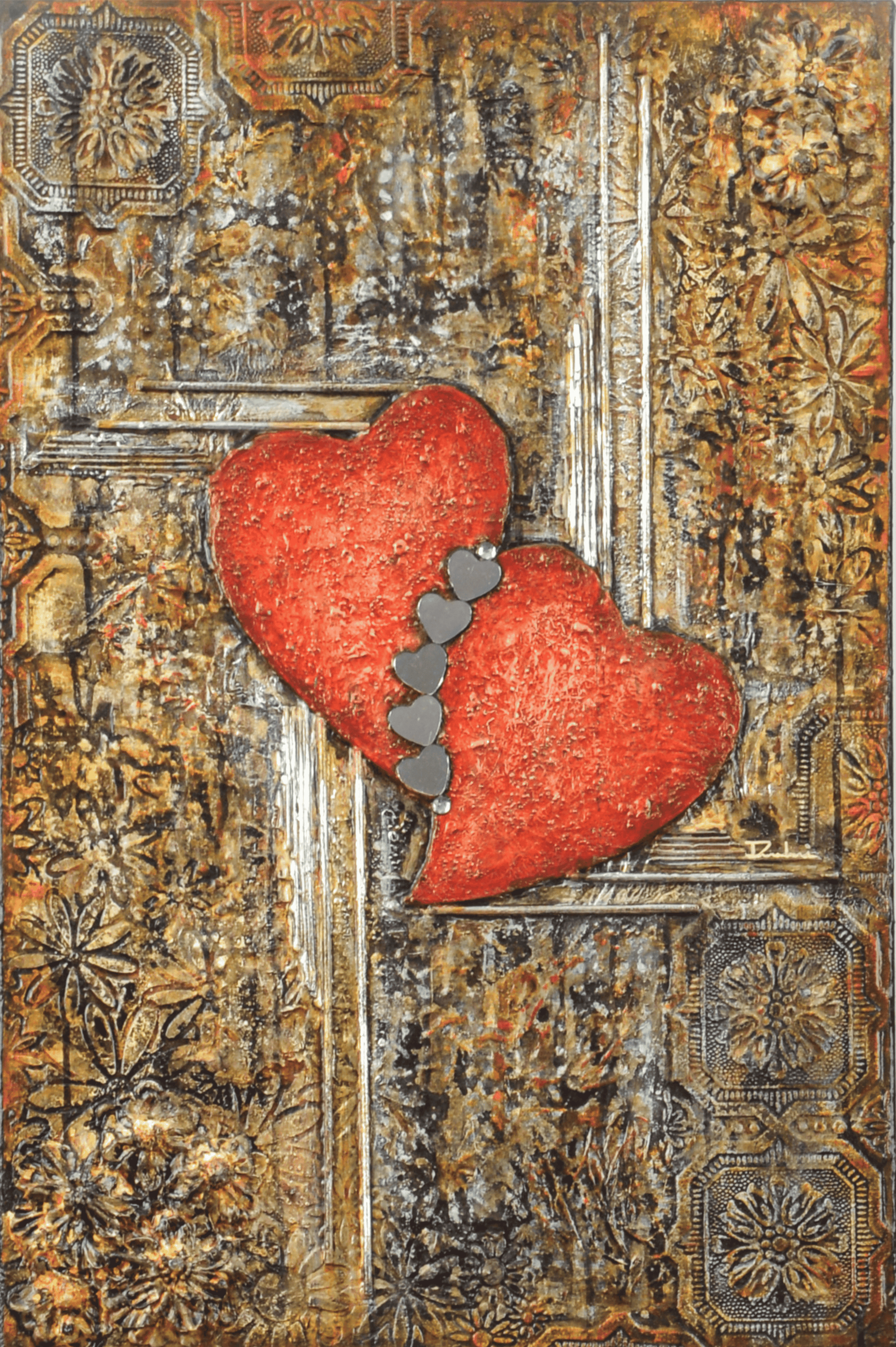 Love Lasts — original mixed media love and connection canvas by Rashmi Malhan