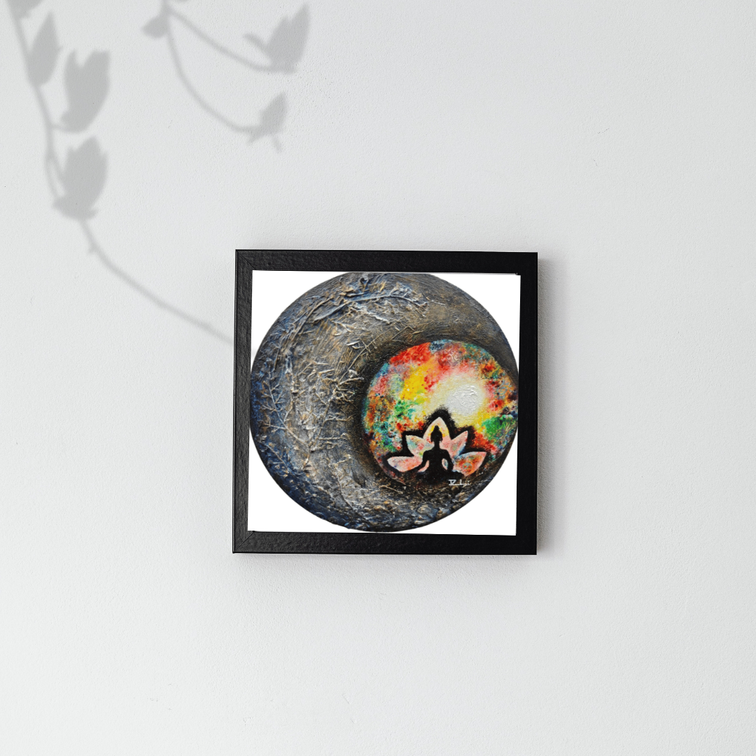 Moonlight Musing — original mixed media nature-inspired canvas by Rashmi Malhan
