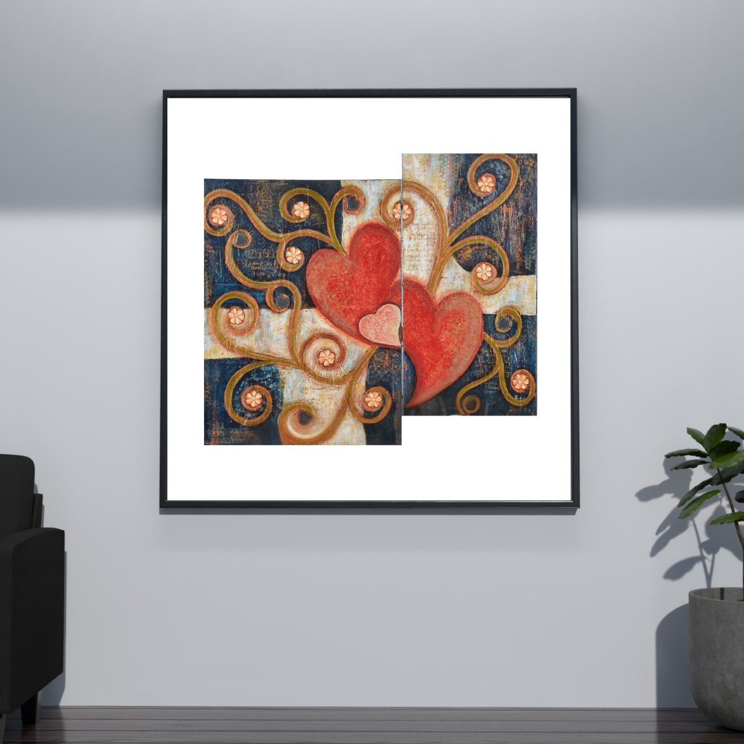 Love Grows — original mixed media love and connection canvas by Rashmi Malhan