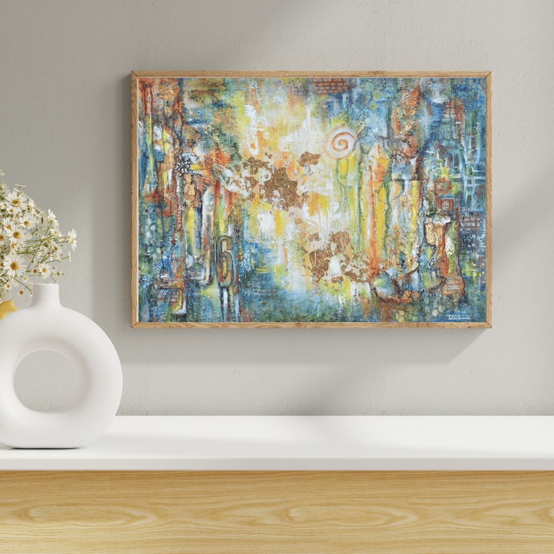 Number 6 — original mixed media spiritual canvas by Rashmi Malhan